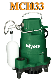 Myers MCI033 Series-Cast Iron Submersible Sump PumpPart #:MCI033