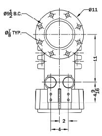 BJM Non-Sparking Slide Rails - Cast Iron & Bronze Part #:SR-XP6